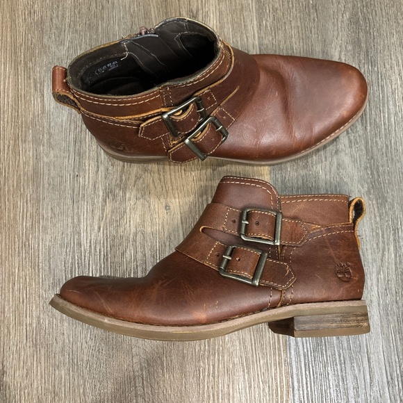 Timberland Boots Women’s 6.5 Earthkeeper Savin Hill Double-Buckle Ankle Y2K Boho - Picture 1 of 14